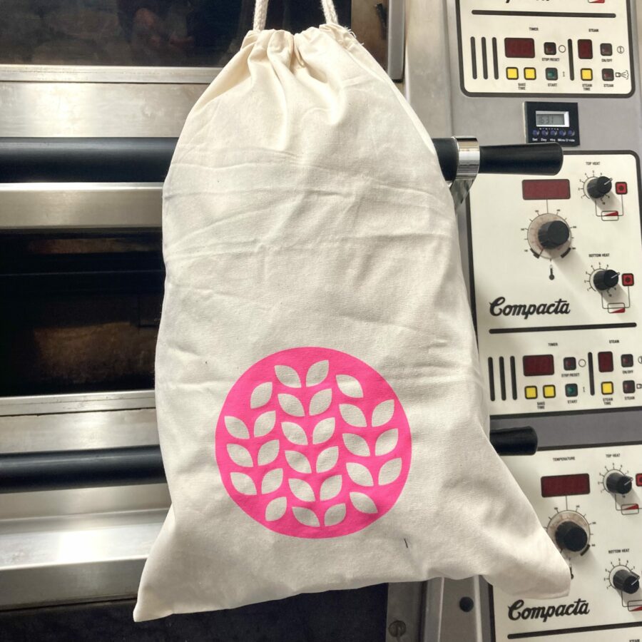 A bread bag with the Loaf logo
