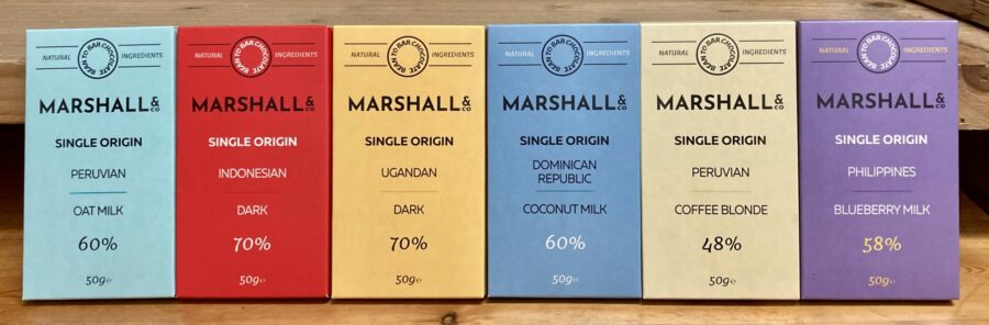 Six packs of Marshalls chocolate