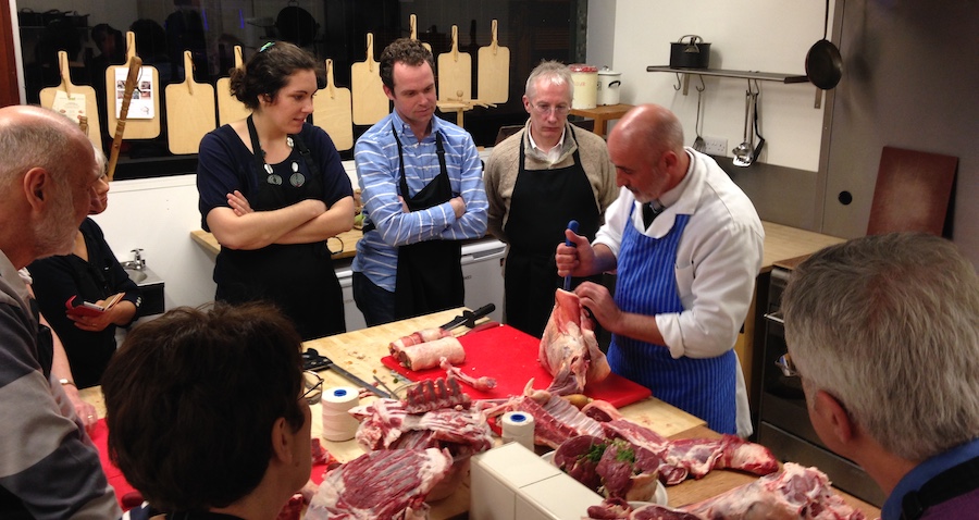 Steve Rossiter teaching butchery at Loaf in 2015